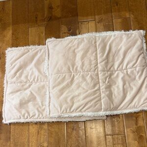 UGG Cream Plush Throw with Faux-Fur Trim